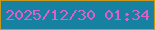 文字の大きさ：3、枠の色：ca971d、背景の色：1681a0、文字の色：dd5fc7 無料ブログパーツのブログ時計