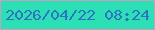 文字の大きさ：1、枠の色：ca9ebf、背景の色：2ce0b5、文字の色：3171c2 無料ブログパーツのブログ時計