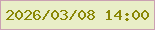 文字の大きさ：1、枠の色：caa0b2、背景の色：e9eec7、文字の色：8a8705 無料ブログパーツのブログ時計