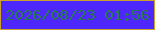 文字の大きさ：1、枠の色：caa22c、背景の色：4e27fd、文字の色：29794e 無料ブログパーツのブログ時計