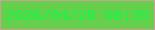 文字の大きさ：2、枠の色：caa294、背景の色：66d04d、文字の色：11f943 無料ブログパーツのブログ時計