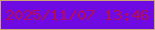 文字の大きさ：1、枠の色：caa474、背景の色：6f0be2、文字の色：b30c58 無料ブログパーツのブログ時計