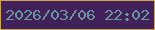 文字の大きさ：1、枠の色：caa74f、背景の色：41205b、文字の色：689a9b 無料ブログパーツのブログ時計