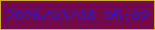 文字の大きさ：3、枠の色：caab34、背景の色：73084a、文字の色：2f18bf 無料ブログパーツのブログ時計