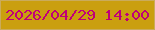 文字の大きさ：3、枠の色：caab5b、背景の色：ca9f0f、文字の色：c00079 無料ブログパーツのブログ時計