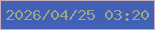 文字の大きさ：1、枠の色：caacbc、背景の色：4260b6、文字の色：9ca487 無料ブログパーツのブログ時計