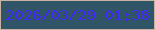 文字の大きさ：3、枠の色：cab2a2、背景の色：305566、文字の色：4228f7 無料ブログパーツのブログ時計