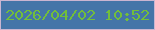 文字の大きさ：4、枠の色：cab5d1、背景の色：4475a8、文字の色：72be3b 無料ブログパーツのブログ時計
