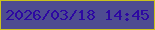 文字の大きさ：1、枠の色：cac31d、背景の色：4e4c91、文字の色：2d08a2 無料ブログパーツのブログ時計