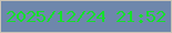 文字の大きさ：3、枠の色：cac3b6、背景の色：6e87ac、文字の色：15e02b 無料ブログパーツのブログ時計