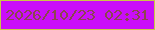 文字の大きさ：3、枠の色：cac746、背景の色：ca0ef9、文字の色：8c464f 無料ブログパーツのブログ時計