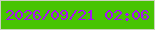 文字の大きさ：2、枠の色：cad3be、背景の色：47c403、文字の色：aa0ef7 無料ブログパーツのブログ時計