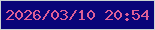 文字の大きさ：2、枠の色：cad3d1、背景の色：0a0479、文字の色：dd5f97 無料ブログパーツのブログ時計