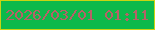 文字の大きさ：1、枠の色：cad412、背景の色：0db94b、文字の色：b66167 無料ブログパーツのブログ時計