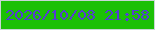 文字の大きさ：5、枠の色：cad6d6、背景の色：1cc006、文字の色：553dd4 無料ブログパーツのブログ時計
