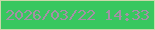 文字の大きさ：4、枠の色：cad8aa、背景の色：38c75f、文字の色：a490a5 無料ブログパーツのブログ時計