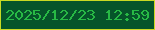 文字の大きさ：5、枠の色：cad923、背景の色：06542a、文字の色：28b945 無料ブログパーツのブログ時計
