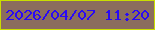文字の大きさ：1、枠の色：cade00、背景の色：8b6d5d、文字の色：2909f5 無料ブログパーツのブログ時計
