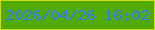 文字の大きさ：3、枠の色：cade19、背景の色：52aa09、文字の色：317bfd 無料ブログパーツのブログ時計