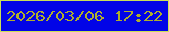 文字の大きさ：3、枠の色：cae058、背景の色：0204e7、文字の色：aeae2b 無料ブログパーツのブログ時計