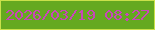 文字の大きさ：4、枠の色：cae14a、背景の色：65a920、文字の色：c946b9 無料ブログパーツのブログ時計