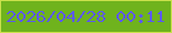 文字の大きさ：3、枠の色：cae14c、背景の色：6fb31d、文字の色：5c59f2 無料ブログパーツのブログ時計