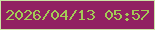 文字の大きさ：1、枠の色：cae2a5、背景の色：912062、文字の色：a3ca56 無料ブログパーツのブログ時計