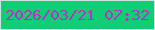 文字の大きさ：5、枠の色：cae4e2、背景の色：12cd76、文字の色：b332c7 無料ブログパーツのブログ時計