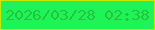 文字の大きさ：5、枠の色：cae502、背景の色：1ef358、文字の色：27c33f 無料ブログパーツのブログ時計