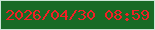 文字の大きさ：1、枠の色：cae5d6、背景の色：176a25、文字の色：f12026 無料ブログパーツのブログ時計