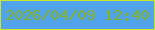 文字の大きさ：5、枠の色：cae826、背景の色：51a3eb、文字の色：83b430 無料ブログパーツのブログ時計
