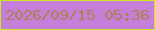 文字の大きさ：1、枠の色：caea17、背景の色：c57fdb、文字の色：ad8250 無料ブログパーツのブログ時計