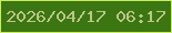 文字の大きさ：3、枠の色：caeb5f、背景の色：3b7612、文字の色：bdc687 無料ブログパーツのブログ時計