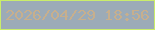 文字の大きさ：1、枠の色：caed6a、背景の色：9cabb7、文字の色：c7af8d 無料ブログパーツのブログ時計