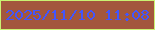 文字の大きさ：1、枠の色：caf372、背景の色：a3573d、文字の色：4255fd 無料ブログパーツのブログ時計