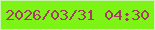 文字の大きさ：1、枠の色：caf4ae、背景の色：7ef316、文字の色：a63c66 無料ブログパーツのブログ時計