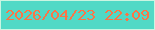 文字の大きさ：2、枠の色：caf5e2、背景の色：51d9c6、文字の色：fb7547 無料ブログパーツのブログ時計