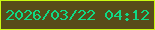 文字の大きさ：1、枠の色：caf912、背景の色：574c19、文字の色：0fda85 無料ブログパーツのブログ時計