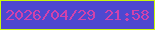 文字の大きさ：3、枠の色：cafa0b、背景の色：4e48d0、文字の色：d142ab 無料ブログパーツのブログ時計