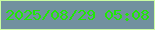 文字の大きさ：2、枠の色：cafda3、背景の色：71919f、文字の色：21e904 無料ブログパーツのブログ時計