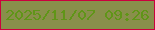 文字の大きさ：3、枠の色：cb003d、背景の色：898f4b、文字の色：609518 無料ブログパーツのブログ時計