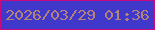 文字の大きさ：3、枠の色：cb0a80、背景の色：4038ca、文字の色：b58277 無料ブログパーツのブログ時計