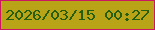 文字の大きさ：4、枠の色：cb1662、背景の色：b8a416、文字の色：255e0c 無料ブログパーツのブログ時計