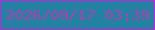 文字の大きさ：4、枠の色：cb1be5、背景の色：2282a2、文字の色：ad3faf 無料ブログパーツのブログ時計