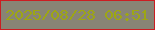 文字の大きさ：2、枠の色：cb1d22、背景の色：888475、文字の色：9da614 無料ブログパーツのブログ時計