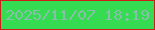 文字の大きさ：2、枠の色：cb1f1a、背景の色：35dc51、文字の色：87bfa9 無料ブログパーツのブログ時計