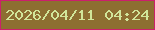 文字の大きさ：1、枠の色：cb1f6c、背景の色：8d6e31、文字の色：d1e59a 無料ブログパーツのブログ時計