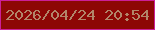 文字の大きさ：5、枠の色：cb1f98、背景の色：8d0705、文字の色：b28569 無料ブログパーツのブログ時計