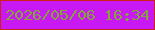 文字の大きさ：3、枠の色：cb2118、背景の色：c819f5、文字の色：84a537 無料ブログパーツのブログ時計