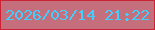 文字の大きさ：5、枠の色：cb2336、背景の色：c56f7d、文字の色：42ceff 無料ブログパーツのブログ時計